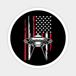American flag alien ufo Magnet